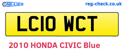 LC10WCT are the vehicle registration plates.
