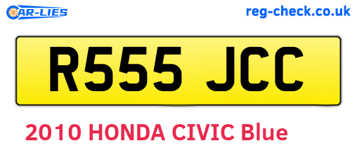R555JCC are the vehicle registration plates.