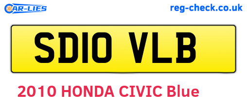 SD10VLB are the vehicle registration plates.