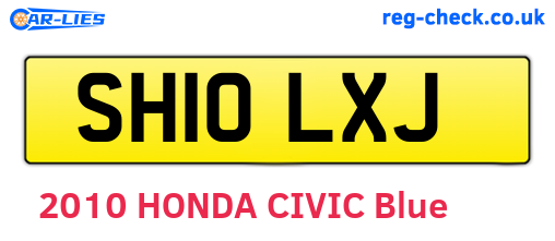 SH10LXJ are the vehicle registration plates.