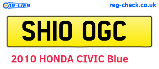 SH10OGC are the vehicle registration plates.