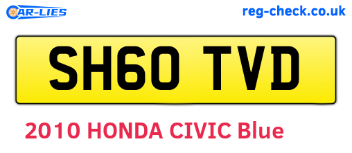 SH60TVD are the vehicle registration plates.