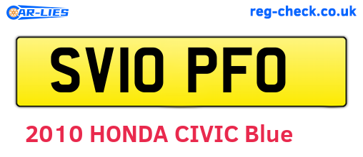 SV10PFO are the vehicle registration plates.