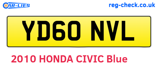 YD60NVL are the vehicle registration plates.
