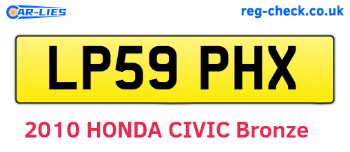 LP59PHX are the vehicle registration plates.
