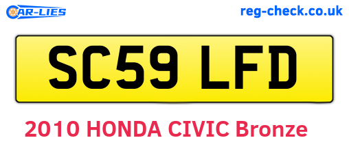 SC59LFD are the vehicle registration plates.