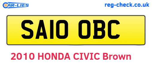 SA10OBC are the vehicle registration plates.