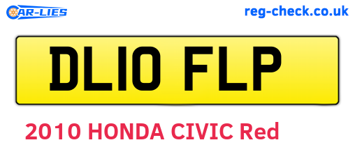 DL10FLP are the vehicle registration plates.