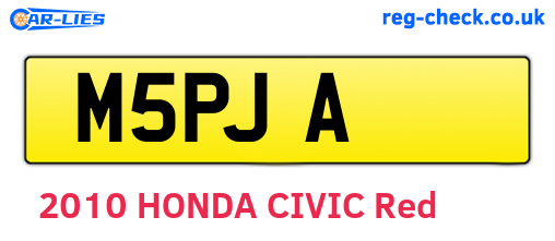 M5PJA are the vehicle registration plates.