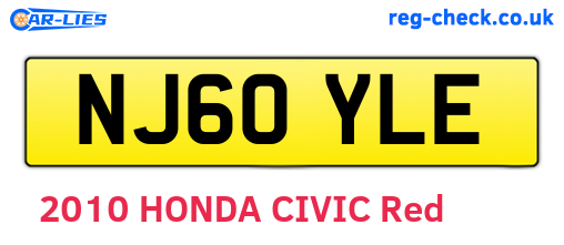 NJ60YLE are the vehicle registration plates.