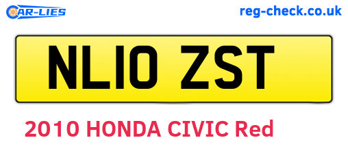 NL10ZST are the vehicle registration plates.