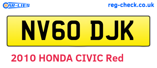 NV60DJK are the vehicle registration plates.