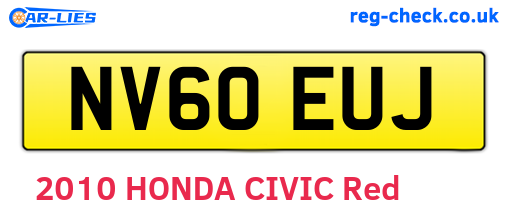 NV60EUJ are the vehicle registration plates.