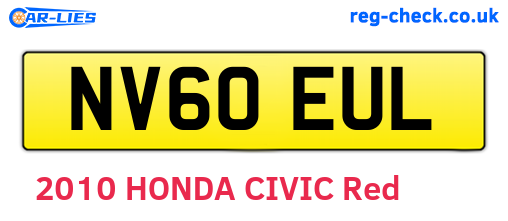 NV60EUL are the vehicle registration plates.