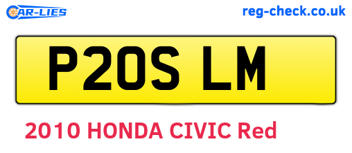 P20SLM are the vehicle registration plates.