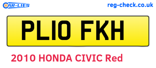 PL10FKH are the vehicle registration plates.