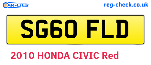 SG60FLD are the vehicle registration plates.