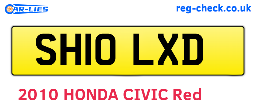 SH10LXD are the vehicle registration plates.