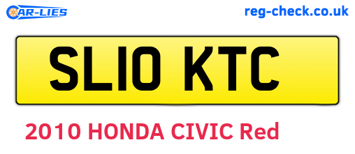 SL10KTC are the vehicle registration plates.