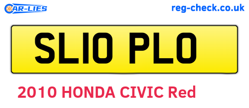 SL10PLO are the vehicle registration plates.