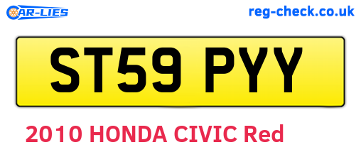 ST59PYY are the vehicle registration plates.