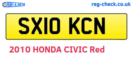 SX10KCN are the vehicle registration plates.