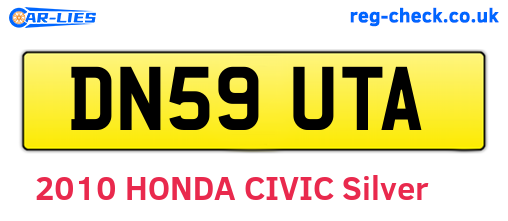 DN59UTA are the vehicle registration plates.