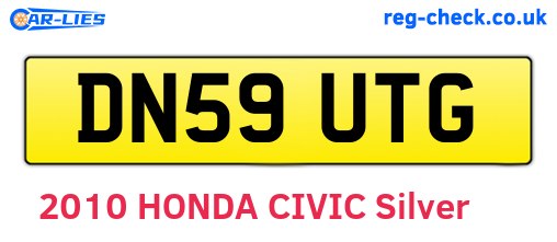 DN59UTG are the vehicle registration plates.
