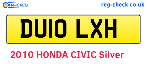 DU10LXH are the vehicle registration plates.