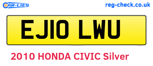 EJ10LWU are the vehicle registration plates.