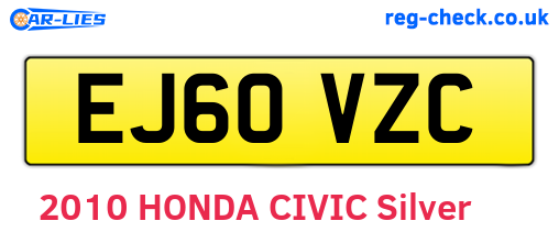 EJ60VZC are the vehicle registration plates.