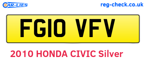 FG10VFV are the vehicle registration plates.
