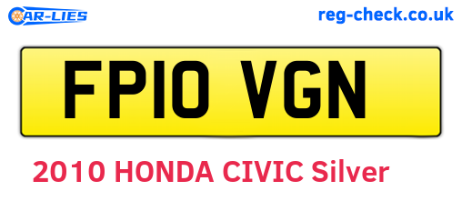 FP10VGN are the vehicle registration plates.