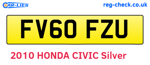 FV60FZU are the vehicle registration plates.