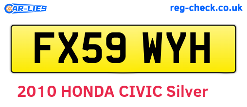 FX59WYH are the vehicle registration plates.