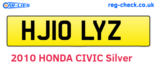 HJ10LYZ are the vehicle registration plates.