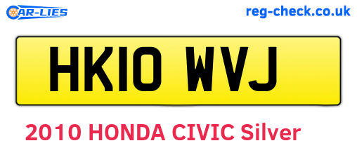 HK10WVJ are the vehicle registration plates.