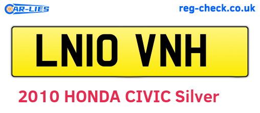 LN10VNH are the vehicle registration plates.