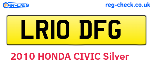 LR10DFG are the vehicle registration plates.