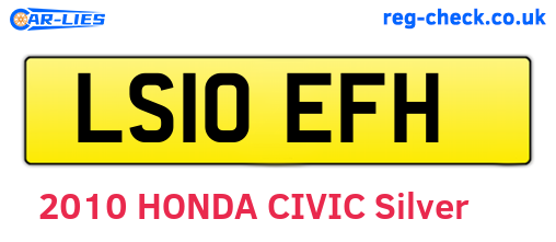LS10EFH are the vehicle registration plates.