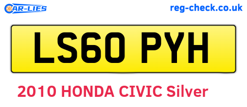 LS60PYH are the vehicle registration plates.