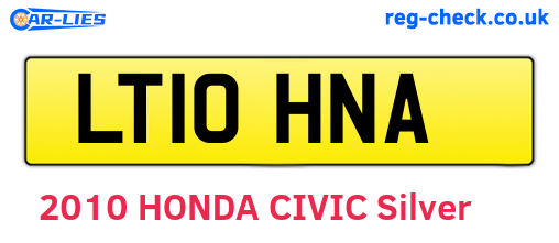 LT10HNA are the vehicle registration plates.