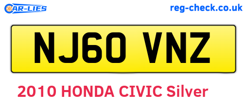 NJ60VNZ are the vehicle registration plates.