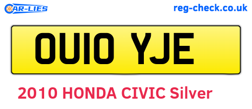 OU10YJE are the vehicle registration plates.