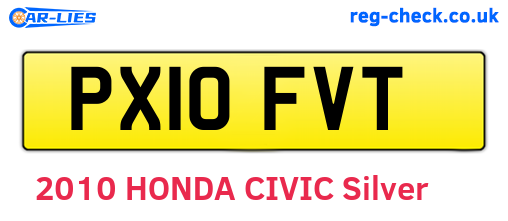 PX10FVT are the vehicle registration plates.