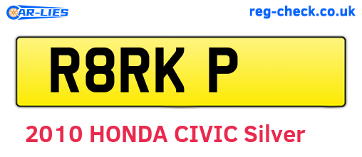 R8RKP are the vehicle registration plates.