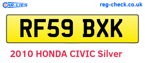 RF59BXK are the vehicle registration plates.