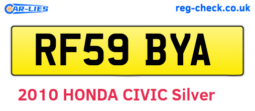 RF59BYA are the vehicle registration plates.