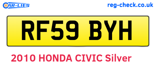 RF59BYH are the vehicle registration plates.