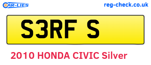 S3RFS are the vehicle registration plates.